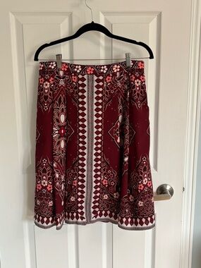 Banana Republic Skirt with Boho Floral Pattern